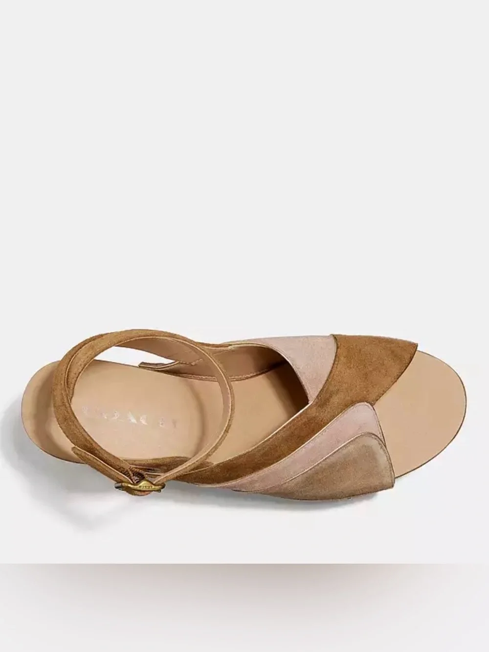 Coach Nettie Two-Tone Suede Platform Sandal
